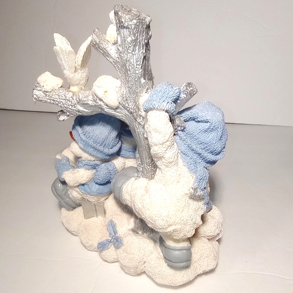 1998 Snowman's Around Tree Singing Christmas Carol Book Figurine - Picture 9 of 10